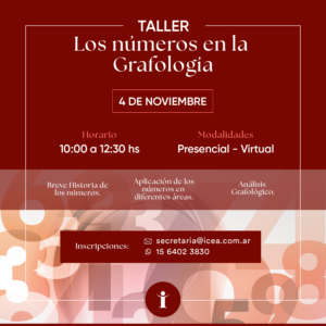 Inscripción - Los números en la grafología - Presencial